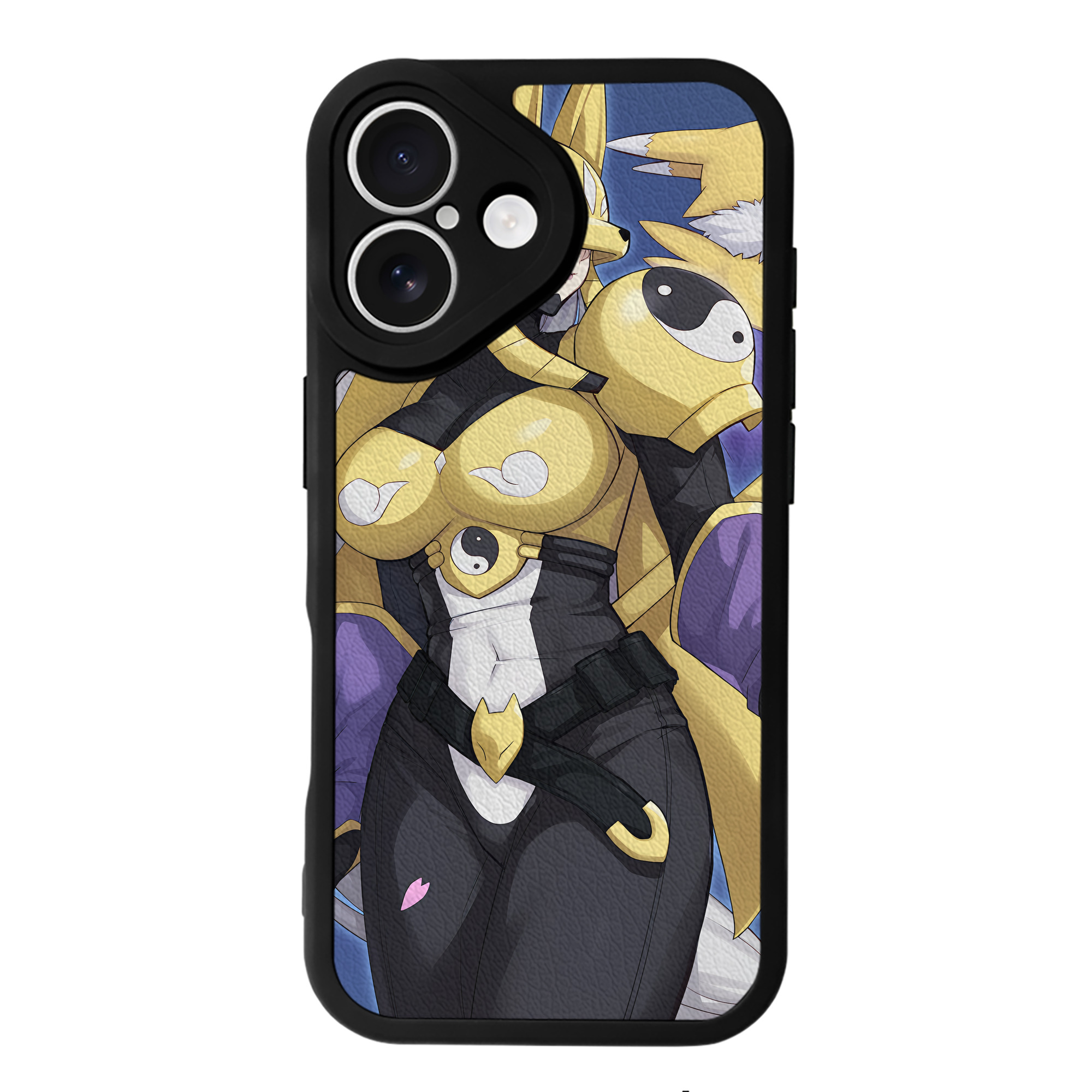 （画像用） Digimon デジタルモンスター/デジモン 【iPhone 16シリーズ対応】シリコンスマホケース（レザー調） 材質：シリコン